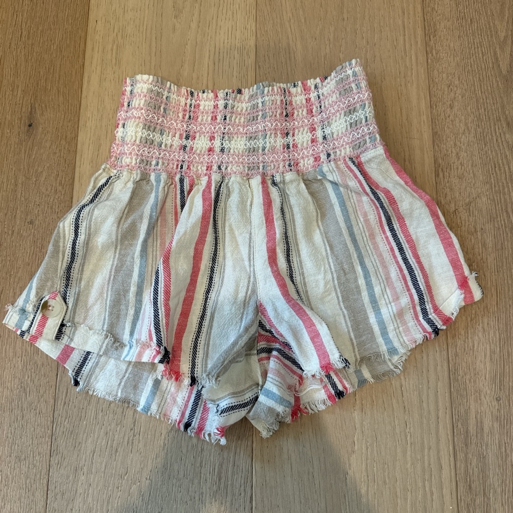 NY Rewash Striped Linen Shorts